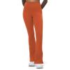 imageAoxjox Flare Leggings for Women Hidden Scrunch Butt Lifting High Waisted Wide Leg Yoga PantsEarthy Brown