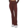 imageAoxjox Flare Leggings for Women Hidden Scrunch Butt Lifting High Waisted Wide Leg Yoga PantsRum Raisin