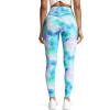 imageAoxjox High Waisted Workout Leggings for Women Scrunch Tummy Control Luna Buttery Soft Yoga Pants 26quotBlue Green Cloudedye