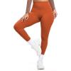 imageAoxjox Womens Workout Leggings Hidden Scrunch Butt Lifting High Waist Tummy Control Gym Workout Yoga PantsEarthy Brown