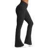 imageAoxjox Flare Leggings for Women Trinity Tummy Control High Waisted Wide Leg Crosswaist Yoga PantsBlackness