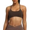 imageAoxjox Womens Workout Sports Bras Fitness Backless Padded Ivy Low Impact Bra Yoga Crop Tank TopMulch
