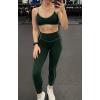 imageAoxjox Workout Leggings for Women High Waisted Exercise Athletic Gym Fitness Yoga Lexi Lined Pants 26quotForest GreenSage Green