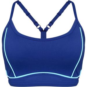 imageAoxjox Womens Workout Sports Bras Fitness Backless Padded Training Gym Lexi Lined Bra Yoga Crop Tank TopBellwether BlueSpun Sugar