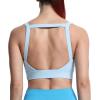 imageAoxjox Womens Workout High Impact Sports Bras Fitness Square Neck Balcony Open Back Bra Yoga Crop TankAiry Blue