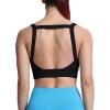 imageAoxjox Womens Workout High Impact Sports Bras Fitness Square Neck Balcony Open Back Bra Yoga Crop TankBlack