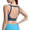imageAoxjox Womens Workout High Impact Sports Bras Fitness Square Neck Balcony Open Back Bra Yoga Crop TankBlueberry