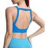 imageAoxjox Womens Workout High Impact Sports Bras Fitness Square Neck Balcony Open Back Bra Yoga Crop TankDirectoire Blue