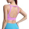 imageAoxjox Womens Workout High Impact Sports Bras Fitness Square Neck Balcony Open Back Bra Yoga Crop TankLilac Purple