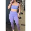 imageAoxjox Womens Workout High Impact Sports Bras Fitness Square Neck Balcony Open Back Bra Yoga Crop TankPurple Heather