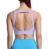 imageAoxjox Womens Workout High Impact Sports Bras Fitness Square Neck Balcony Open Back Bra Yoga Crop TankPurple Heather