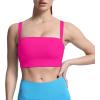 imageAoxjox Womens Workout High Impact Sports Bras Fitness Square Neck Balcony Open Back Bra Yoga Crop TankRose Red