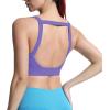 imageAoxjox Womens Workout High Impact Sports Bras Fitness Square Neck Balcony Open Back Bra Yoga Crop TankViolet