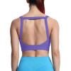 imageAoxjox Womens Workout High Impact Sports Bras Fitness Square Neck Balcony Open Back Bra Yoga Crop TankViolet