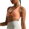 imageAoxjox Womens Workout Sports Bras Fitness Veronica Cross Back Low Impact Twist Bra Yoga Crop TankPapaya