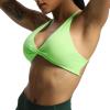 imageAoxjox Womens Workout Sports Bras Fitness Veronica Cross Back Low Impact Twist Bra Yoga Crop TankParadise Green