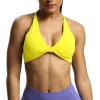 imageAoxjox Womens Workout Sports Bras Fitness Veronica Cross Back Low Impact Twist Bra Yoga Crop TankVibrant Yellow