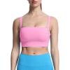 imageAoxjox Womens Workout High Impact Sports Bras Fitness Square Neck Balcony Open Back Bra Yoga Crop TankPrism Pink