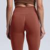 imageAoxjox Seamless Scrunch Legging for Women Asset Tummy Control Workout Gym Fitness Sport Active Yoga PantsA Butterbrown