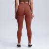 imageAoxjox Seamless Scrunch Legging for Women Asset Tummy Control Workout Gym Fitness Sport Active Yoga PantsA Butterbrown