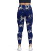 imageAoxjox Seamless Scrunch Legging for Women Asset Tummy Control Workout Gym Fitness Sport Active Yoga PantsA Splashdye Blue