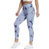 imageAoxjox Seamless Scrunch Legging for Women Asset Tummy Control Workout Gym Fitness Sport Active Yoga PantsA Tiedye Light Blue