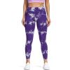 imageAoxjox Seamless Scrunch Legging for Women Asset Tummy Control Workout Gym Fitness Sport Active Yoga PantsA Tiedye Purple
