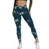 imageAoxjox Seamless Scrunch Legging for Women Asset Tummy Control Workout Gym Fitness Sport Active Yoga PantsA Tiedye Wave Green