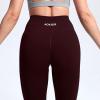imageAoxjox Seamless Scrunch Legging for Women Asset Tummy Control Workout Gym Fitness Sport Active Yoga PantsBlack Berry Marl With Logo