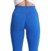 imageAoxjox Seamless Scrunch Legging for Women Asset Tummy Control Workout Gym Fitness Sport Active Yoga PantsBlue