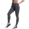 imageAoxjox Seamless Scrunch Legging for Women Asset Tummy Control Workout Gym Fitness Sport Active Yoga PantsCharcoal Grey Marl With Logo