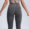 imageAoxjox Seamless Scrunch Legging for Women Asset Tummy Control Workout Gym Fitness Sport Active Yoga PantsCharcoal Grey Marl With Logo