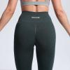 imageAoxjox Seamless Scrunch Legging for Women Asset Tummy Control Workout Gym Fitness Sport Active Yoga PantsPonderosa Green Marl With Logo