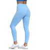 imageAoxjox Seamless Scrunch Legging for Women Asset Tummy Control Workout Gym Fitness Sport Active Yoga PantsSky Blue Not Squat Proof  But Cute