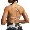 imageAoxjox Womens Workout Sports Bras Fitness Julie Crossback Thin Straps Low Impact Bra Yoga Crop TankMink