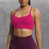 imageAoxjox Womens Workout Sports Bras Fitness Julie Crossback Thin Straps Low Impact Bra Yoga Crop TankRose Red