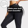 imageAoxjox Workout Seamless Leggings for Women Smile Contour High Waisted Athletic Yoga Pants Tights 26quotA Black Marl Not Squat Proof