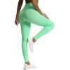 imageAoxjox Workout Seamless Leggings for Women Smile Contour High Waisted Athletic Yoga Pants Tights 26quotA Cabbage Green Marl Not Squat Proof