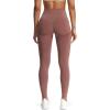 imageAoxjox Workout Seamless Leggings for Women Smile Contour High Waisted Athletic Yoga Pants Tights 26quotA Cherry Mahogany Marl