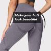 imageAoxjox Workout Seamless Leggings for Women Smile Contour High Waisted Athletic Yoga Pants Tights 26quotA Grey Marl