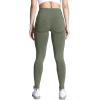 imageAoxjox Workout Seamless Leggings for Women Smile Contour High Waisted Athletic Yoga Pants Tights 26quotB Army Green Marl