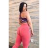 imageAoxjox Workout Seamless Leggings for Women Smile Contour High Waisted Athletic Yoga Pants Tights 26quotB Candy Apple Marl