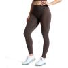 imageAoxjox Workout Seamless Leggings for Women Smile Contour High Waisted Athletic Yoga Pants Tights 26quotB Dark Brown Marl