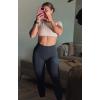 imageAoxjox Workout Seamless Leggings for Women Smile Contour High Waisted Athletic Yoga Pants Tights 26quotB Navy Marl
