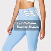 imageAoxjox Workout Seamless Leggings for Women Smile Contour High Waisted Athletic Yoga Pants Tights 26quotB Sky Blue Marl