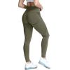 imageAoxjox Workout Seamless Leggings for Women Smile Contour High Waisted Athletic Yoga Pants Tights 26quotKhaki Green Marlnot Squat Proof  a Bit See Through
