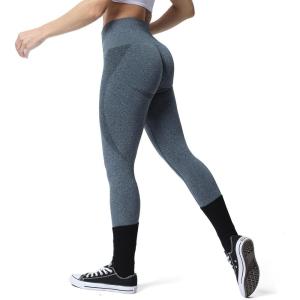 imageAoxjox Workout Seamless Leggings for Women Smile Contour High Waisted Athletic Yoga Pants Tights 26quotA Deep Teal Marl