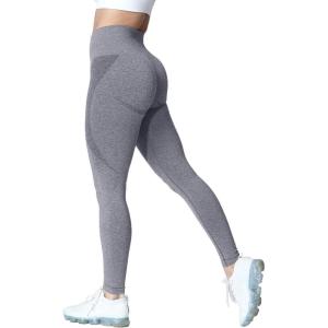 imageAoxjox Workout Seamless Leggings for Women Smile Contour High Waisted Athletic Yoga Pants Tights 26quotA Grey Marl