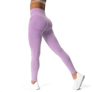 imageAoxjox Workout Seamless Leggings for Women Smile Contour High Waisted Athletic Yoga Pants Tights 26quotA Lupine Marl