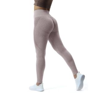 imageAoxjox Workout Seamless Leggings for Women Smile Contour High Waisted Athletic Yoga Pants Tights 26quotA Satellite Marl